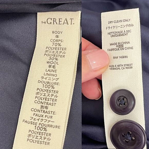 THE GREAT. Woodsy Plaid Cabinmate Toggle Wool Blend Coat Jacket Size 1/S - Picture 15 of 16